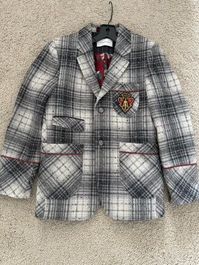 Vintage  Black & White Plaid blazer
